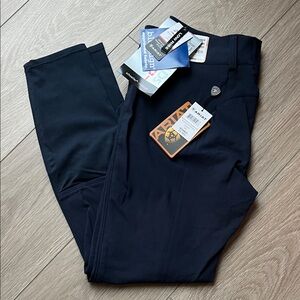 Ariat Women’s Olympia Lowrise Front Zip Euro Seat Knee Patch Navy Breeches - 26R